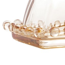 Manteigueira de Cristal Pearl Âmbar 28221 - Wolff - 2