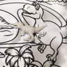Tapete para Colorir Lavável Reutilizável Dinossauros - 50x50 cm - Futuro - 6
