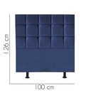 Ver imagem 2 de Cabeceira Estofada Cama Box Solteiro 100cm Espanha Corino Azul- Mabe Magazine