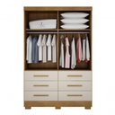 Ver imagem 2 de Guarda Roupa 2 Portas com Espelho Buriti Cumaru Fendi - Novo Horizonte-