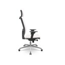 Ver imagem 2 de Cadeira Brizza Soft Presidente Base Aluminio Mecanismo Slider Revestimento Vinil Branco T83