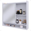 Ver imagem 2 de Espelheira Suspensa para Banheiro Closet Porta e Armário Acqua com Nicho