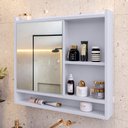 Ver imagem 5 de Espelheira Suspensa para Banheiro Closet Porta e Armário Acqua com Nicho