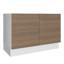 Ver imagem 1 de Balcão Gabinete de Pia Madesa Stella 2 Portas (Sem Tampo e Pia) Branco/Rustic