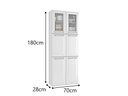 Ver imagem 3 de Paneleiro Duplo 6 Portas 70cm Luce - Itatiaia Branco