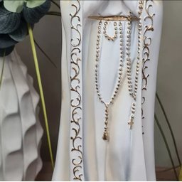 Imagem Nossa Senhora de Fátima 20 Cm Resina Pequena - 5