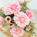 Ver imagem 2 de Arranjo de Dálias Rosa no Vaso de Cerâmica Branco 23cm | Formosinha