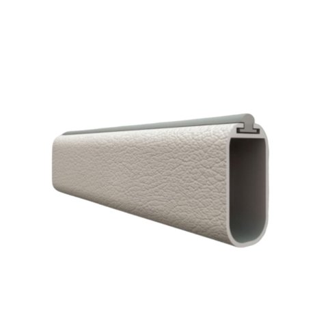 Bastão Cabide Oblongo 28x15mm com Silicone Barra com 03 Metros Alumínio Fosco Neocomponente