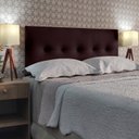 Ver imagem 1 de Cabeceira King 195 Cama Box Berlim Botone Marrom Corano com Pés Rbl