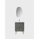 Ver imagem 7 de Gabinete para Banheiro com Cuba e Espelho Organico 60cm Retro Mdf Verde Milano - On Móveis
