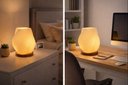 Ver imagem 3 de Luminária de Mesa Gabriela Oniro Base de Madeira Teca Acetinada 3cm Espessura