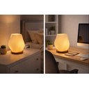 Ver imagem 3 de Luminária de Mesa Gabriela Oniro Base de Madeira Teca Acetinada 3cm Espessura