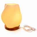 Ver imagem 5 de Luminária de Mesa Gabriela Oniro Base de Madeira Teca Acetinada 3cm Espessura