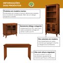Ver imagem 2 de Kit Mesa Escritório Veneza e Livreiro 2 Portas Vidro Madri e Barzinho Vidro Imperial Castanho