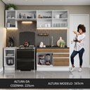 Ver imagem 6 de Armário de Cozinha Completa 240cm Branco/Rustic Glamy Madesa 07