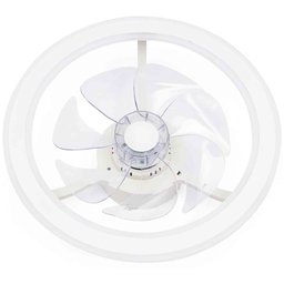 Ventilador Lustre Lampada de Teto Luxo Grande Led Ajustavel Controle Quarto Casa Apartamento Sala de - 10