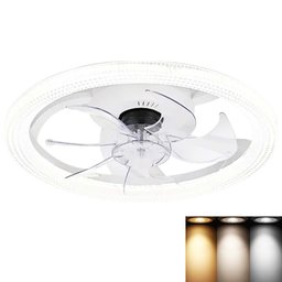 Ventilador Lustre Lampada de Teto Luxo Grande Led Ajustavel Controle Quarto Casa Apartamento Sala de - 1