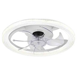 Ventilador Lustre Lampada de Teto Luxo Grande Led Ajustavel Controle Quarto Casa Apartamento Sala de - 5