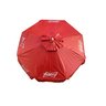 OMBRELONE EM MADEIRA 2,40 M Ø  PRAIA PISCINA PESCA COM ABAS -  VERMELHO - 2