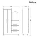 Ver imagem 5 de Cômoda New Capri 2 Portas e 4 Gavetas Quadriflex Branco/rosa Matte com Espelho - Móveis Albatroz