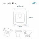 Ver imagem 3 de Assento Sanitario Vila Rica Cinza Claro para Bacia Icasa