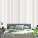 Ver imagem 2 de Papel de Parede Adesivo Lavavel Listrado Bege e Cinza 500x60cm