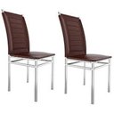 Ver imagem 2 de Conjunto 2 Cadeiras Tókio Art Panta Cromado/Marrom