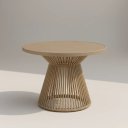 Ver imagem 5 de Mesa Suíça Tampo Ripado Alumínio Rami 80cm
