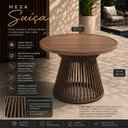 Ver imagem 6 de Mesa Suíça Tampo Ripado Alumínio Rami 80cm
