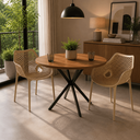Ver imagem 3 de Kit 4 Cadeiras de Jantar Suits Design Moderno com Braço - Nude
