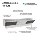 Ver imagem 4 de Rack para Tv até 80 Polegadas 218 Cm 2 Portas Branco/cinza Vik Madesa