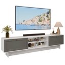 Ver imagem 2 de Rack para Tv até 80 Polegadas 218 Cm 2 Portas Branco/cinza Vik Madesa
