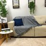 Xale Manta Para Sofá 1,60m x 1,40m Jacquard Copacabana Cinza - 2