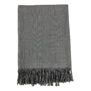 Xale Manta Para Sofá 1,60m x 1,40m Jacquard Copacabana Cinza