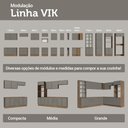 Ver mais imagens de Porta-geladeira 83 Cm 1 Porta Basculante Rustic/cinza Vik Madesa