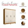 Guarda Roupa Casal Panamá e Cômoda Vitoria Freijó Off White– Moval - 3