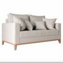 Ver imagem 2 de Sofá 2 Lugares Decorativo 1,80cm Beni Base Madeira Linho Bege - Montanaris Decor