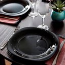 Ver imagem 3 de Prato para Sobremesa Vidro Opalino Carine Black 19cm Lyor Pequeno para Lanche