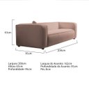 Ver imagem 3 de Sofá 3 Lugares 200cm Orgânico Luxo Recepção Cecília Linho - Adj Decor