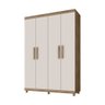Guarda Roupa Padua 4 Portas 3 Gavetas - Lanza:Carvalho/Off White - 3