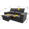 Sofá Retrátil Reclinável Verona 1,80m Suede Velut Molas Ensacadas - King House - 3