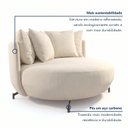 Ver mais imagens de Poltrona Redonda Decorativa 2 Lugares com Almofadas 150cm Soho