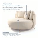 Ver imagem 6 de Poltrona Redonda Decorativa 2 Lugares com Almofadas 150cm Soho