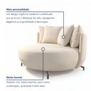 Ver imagem 7 de Poltrona Redonda Decorativa com 6 Almofadas 150cm Soho Confort