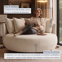 Ver imagem 6 de Poltrona Redonda Decorativa com 6 Almofadas 150cm Soho Confort