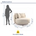 Ver imagem 4 de Poltrona Redonda Decorativa com 6 Almofadas 150cm Soho Confort