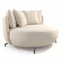Ver imagem 3 de Poltrona Redonda Decorativa com 6 Almofadas 150cm Soho Confort