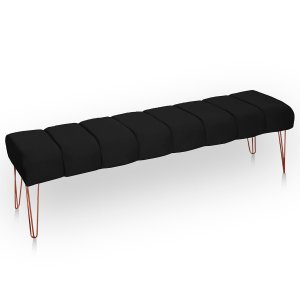 Recamier Estofada Casal King Size Luxo Veludo Preto Ateliê do Conforto Recamier Casal King Size Esto