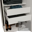 Ver imagem 7 de Guarda-roupa Casal 8 Portas Batentes Netuno Madesa Branco/preto