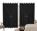 Ver imagem 1 de Cortina Blackout PVC 4,00m X 2,80m Com Voil Preto